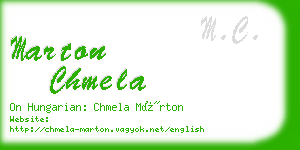 marton chmela business card